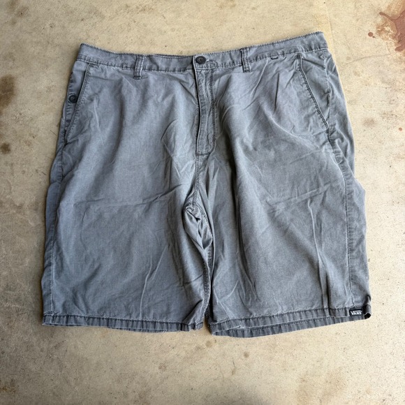 Vans Other - Vans Chino Shorts Mens 38 Gray Plaid Cotton Casual Skater Streetwear Everyday